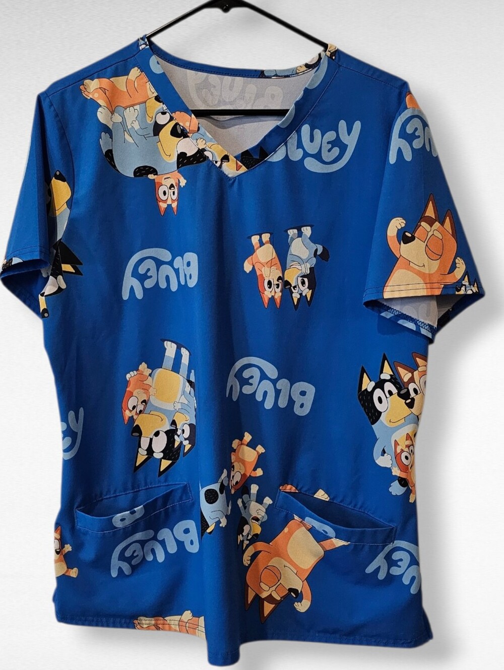 Bluey Scrub Top Size Large